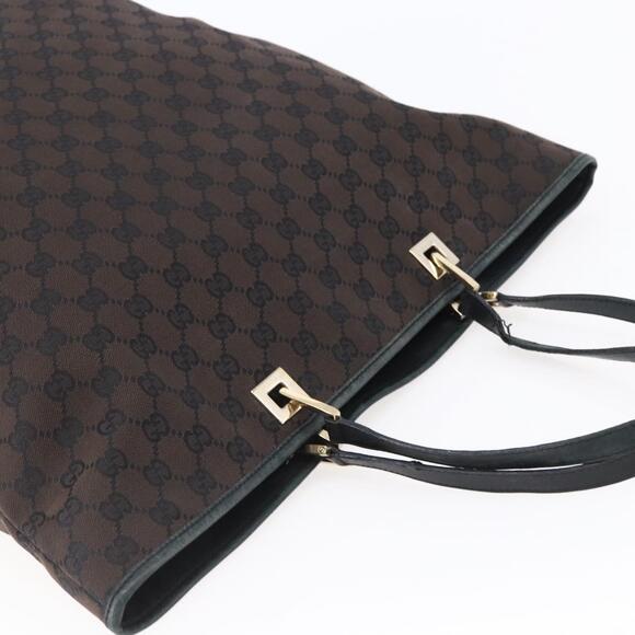 GUCCI GG Canvas Tote Bag Brown Gold 002 002 - Picture 6 of 13